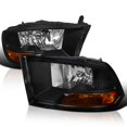 thumbnail image 1 of Spec-D Tuning Black Headlights Compatible with 2009-2018 Dodge RAM 1500/2500/3500 L+R Pair Head Light Lamp Assembly, 1 of 4