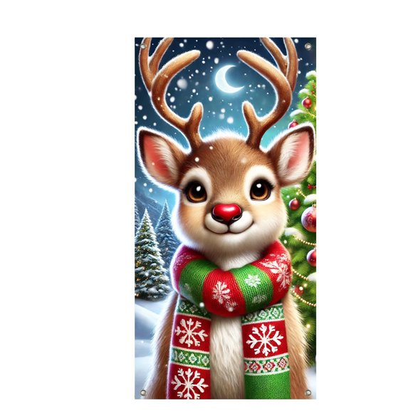 Hearth & Gear Door Cover Winter Snowman Door Banner Holiday Indoor Outdoor Door Hanging For Porch Wall Home Party Seasonal Photo Background Star Flag Pole Wall Flag Poles for outside Leaf Banner