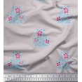 thumbnail image 1 of Soimoi Rayon Fabric Leaves & Floral Block Decor Fabric Printed Yard 56 Inch Wide, 1 of 1