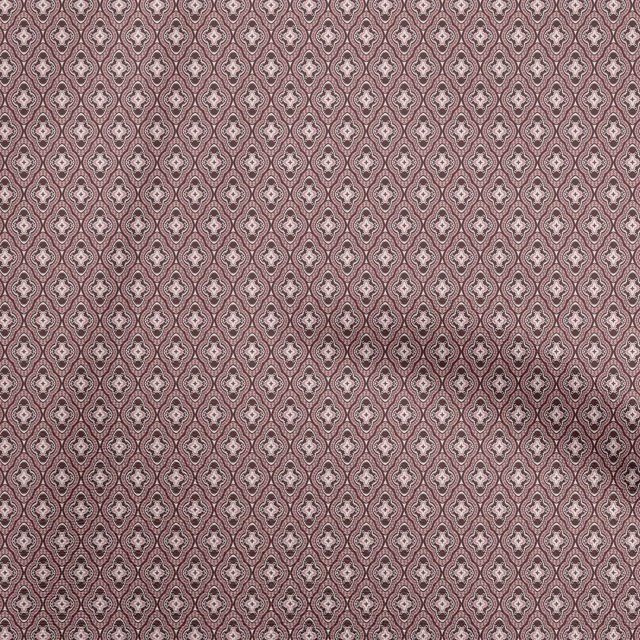 oneOone Rayon Maroon Fabric Asian Block Tile Sewing Craft Projects Fabric Prints By Yard 56 Inch Wide