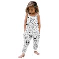 thumbnail image 3 of Wdgfv Combinaison à Colorier Gribouillée pour Filles pour Tout-Petits Enfants Tenue de Jeu Décontractée Printemps Été Automne Pyjama Confortable Tenue Quotidienne Blanc 1-2 Ans, 3 of 4