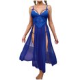 thumbnail image 2 of LSLJS Pyjama Aguichant en Dentelle à Décolleté Profond en Mesh pour Femmes, Jupe à Fente Latérale, Robe de Maison Longue, Ensemble de Pyjama pour Femmes, Robe de Pyjama pour Femmes, 2 of 5