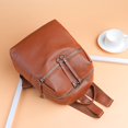 thumbnail image 3 of AMERTEER Women Backpack Tide Bag Wild Soft Leather Student Bag Simple Backpack, 3 of 6