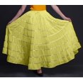 thumbnail image 3 of Phagun Jupe Longue Décontractée Jaune Moyenne pour Femmes, Maxi d'Été, Vêtements Indiens-22, 3 of 6