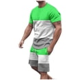 thumbnail image 2 of Weiqiqre Men's 2 Piece Outfits Short Sets Short Sleeve T Shirt and Track Shorts Set, 2 of 7