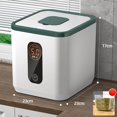 thumbnail image 3 of Bac de Rangement Scellé pour Grains Multifonction pour Garde-Robes, Organisation des Aliments Secs pour Comptoirs et Armoires, Vert 5 L, 3 of 8