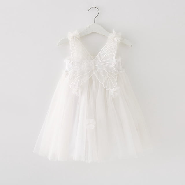 Toddler Girls Sleeveless Holiday Party Mesh Dress for and Dance Performances