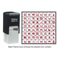 thumbnail image 3 of Printtoo Personalized Baby Theme Icons Rubber Stamp Self Inking Stamper 24 mm-Black, 3 of 7