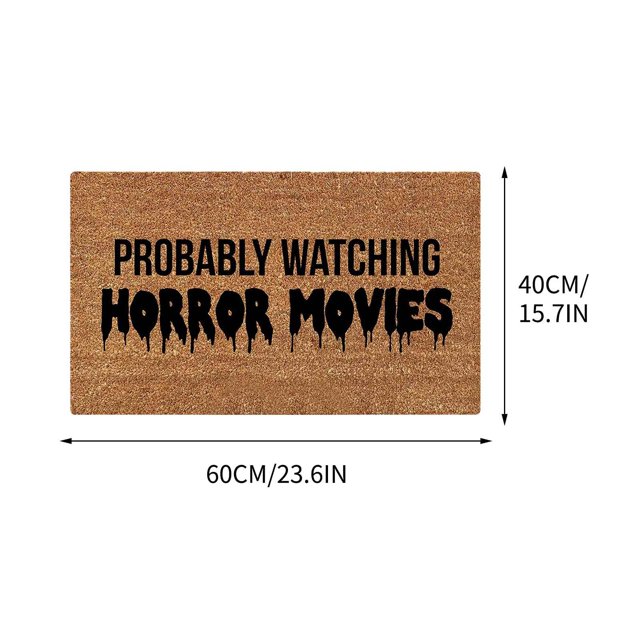 Halloween Door Mat Printed Carpet Non-Slip Entry Door Mat, Absorbent Bathroom Kitchen Entryway Mat with Halloween Theme,Machine Washable for Indoor and Outdoor Door Mats Outdoor