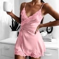 thumbnail image 2 of Kcodviy Nuisette en Satin Extensible pour Femmes, Robe de Nuit pour Femmes, Pyjama de Maison pour Femmes, Chemise de Nuit en Coton, Chemise de Sommeil pour Femmes, Chemise de Sommeil, Chemises de Nuit pour Femmes avec Boutons, 2 of 7