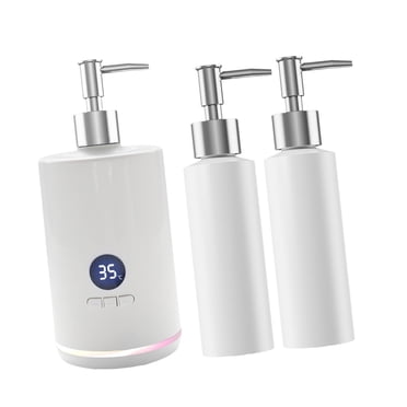 Milaget Single Bottle Massage Oil Heater Beauty Tool with Bottles Massage Oil Warmer White
