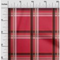 thumbnail image 1 of oneOone Polyester Lycra Bright Red Fabric Madras Check Sewing Material Print Fabric By The Yard 56 Inch Wide, 1 of 4