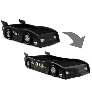 Delta Children Grand Prix Race Car Toddler & Twin Bed - BLACK