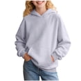 thumbnail image 1 of Girls Winter Hoodie Kid's Fleece Pullover Hooded Sweatshirt, 1 of 8