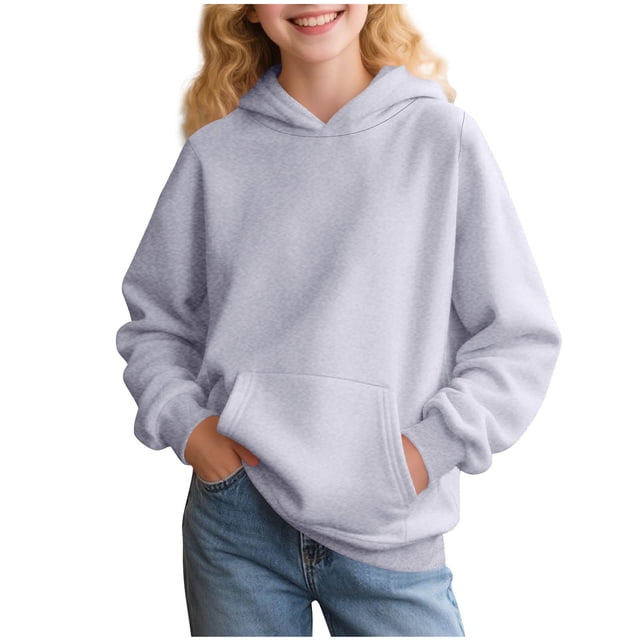 Girls Winter Hoodie Kid's Fleece Pullover Hooded Sweatshirt