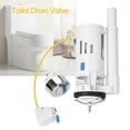 thumbnail image 2 of Dual Drain Flush Valve ABS Plastic Toilet Fitting Push Button Water  Accessory for One Piece or Two Piece Toilet, 2 of 8