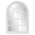 thumbnail image 1 of HomeRoots 383726 Miroir Blanc Lavé avec Panneau Arqué Design de Fenêtre, 1 of 1