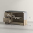 thumbnail image 3 of HOMCOM Banc à Chaussures d'Entrée avec Tiroir de Rangement, Tablette Ouverte, Pochette, Gris, 3 of 10