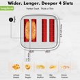thumbnail image 3 of LONGDEEM 4 Slice Toaster, 6 Browning Options, Wide Slots, High Lift Lever, Dual Controls, White, 3 of 7