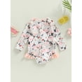 thumbnail image 4 of Fortune Toddler Baby Girl One Piece Swimsuit Long Sleeve Flower Swimwear Girls Rash Guard, 4 of 9