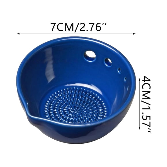 Tauxra 5 Hole Herb Stripper And Garlic Grinding Bowl With Spout Food Grade Kitchen Tool For Mincing Juicing Pouring