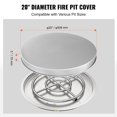 thumbnail image 4 of VEVOR Fire Pit Cover Lid, 20" Portable Firepit Spark Screen,Stainless Steel Steel Metal Cover, 4 of 9