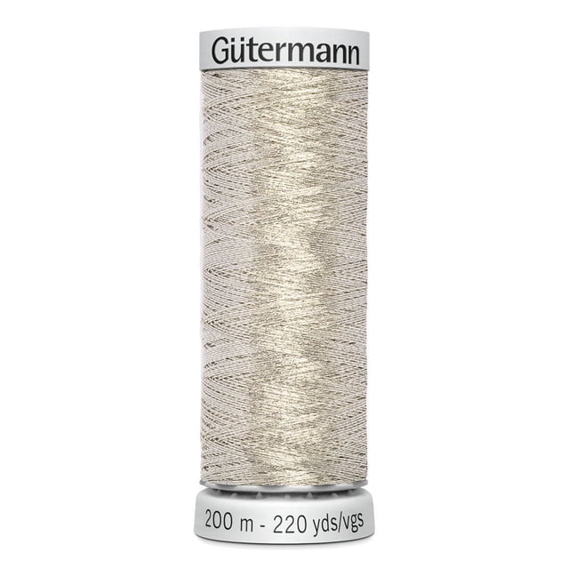 GÜTERMANN Dekor Metallic fil - 200 m (218.7 yd) Spool, Machine-Washable