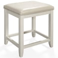thumbnail image 1 of Pemberly Row Tabouret de Coiffeuse Contemporain en Similicuir Blanc, 1 of 5