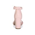 thumbnail image 3 of BLISSFUL STEP Women Buckle Block Heel Ankle Strap Open Toe Sandals Light Pink 10.5, 3 of 8