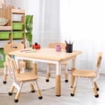thumbnail image 1 of Ourlova Modern Kids Adjustable 31.5" Table and 4 Chair Set with Non-Slip Desk Legs & Graffiti Desktop Preschool Activity Kids Table Set, 1 of 6