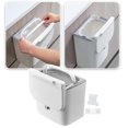 thumbnail image 4 of Kitchen Waste Compost Bin Multifunction with Lid Wall Mount for Cabinet Door 7L White pole, 4 of 7