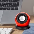 thumbnail image 4 of Yinanstore Mignon Mini Haut-Parleur Petit Haut-Parleur Polyvalent Compact Q Oeuf Haut-Parleur de Bureau Minuscule Haut-Parleur pour Plage PC Ordinateur Camping Portable Rouge, 4 of 8