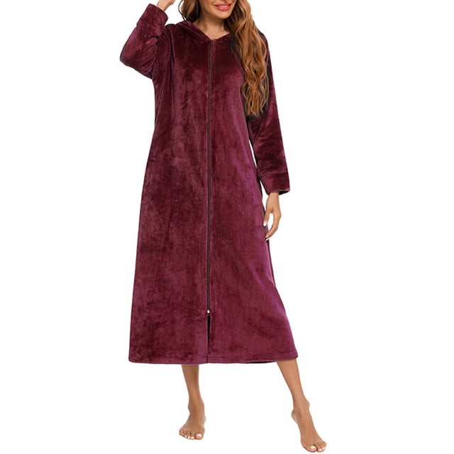 LSLJS Women's Fashion Fall and Winter New Long Sleeve Zipper Pajamas Home Wear