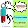 thumbnail image 3 of Keychain Lighter Holders | 2 Pack | 16 Colors | Lighters Not Included | Lighter Sleeve, Case, Holder Keychains for BIC J6 Lighters (Sky Blue), 3 of 7