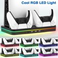 thumbnail image 4 of Cooling Station for PS5 Slim Console, with 2 Cooling Fan & 2 Controller Charging Stand RGB Light Headset Holder for PlayStation 5 Slim Disc & Digital Editions, 4 of 7