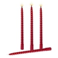 thumbnail image 2 of Hbdhejl 4Pc Taper Candles True Dripless Taper Candles10 Inches Red Glossy Metal Style Candle Sticks For Home Dinner Wedding, 2 of 9