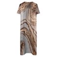 thumbnail image 4 of Cameland Robe d'Été pour Femme Décontractée à Col en V avec Boutons, Manches Courtes, Imprimée, Coupe Évasée, avec Poche, 4 of 4