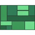 thumbnail image 1 of Ahgly Company Machine Washable Indoor Rectangle Transitional Forest Green Area Rugs, 4' x 6', 1 of 7