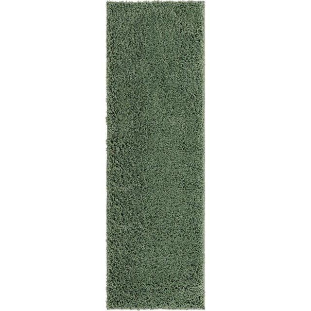Unique Loom Tapis de Sol en Peluche 2' 2 x 6' 7 en Vert