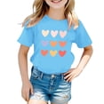 thumbnail image 1 of WEAIXIMIUNG avec T-Shirt Décontracté d'Été à Manches Courtes et Col Rond pour Filles avec Imprimé Graphique Mignon, 1 of 4