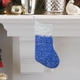 thumbnail image 5 of Fridja 14.7 Inch Large Sequins Christmas Stocking with White Super Soft Plush Cuff Large Christmas Stocking for Family Holiday Decorations and Xmas Tree Fireplace (Blue), 5 of 5