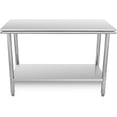 thumbnail image 2 of BeesClover Stainless Steel Prep Work Table, Commercial Workstations, NSF Commercial Heavy Duty Worktablefor Kitchen Restaurant,Home,Hotel,Outdoor, 2 of 7