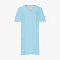 thumbnail image 4 of mtvxesu Robes pour Femmes, Robe Grande Taille pour Femmes Col en V Été Unie Décontractée Robes d'Été Poche Genou Manches Courtes avec Poches Robes Mini, 4 of 5