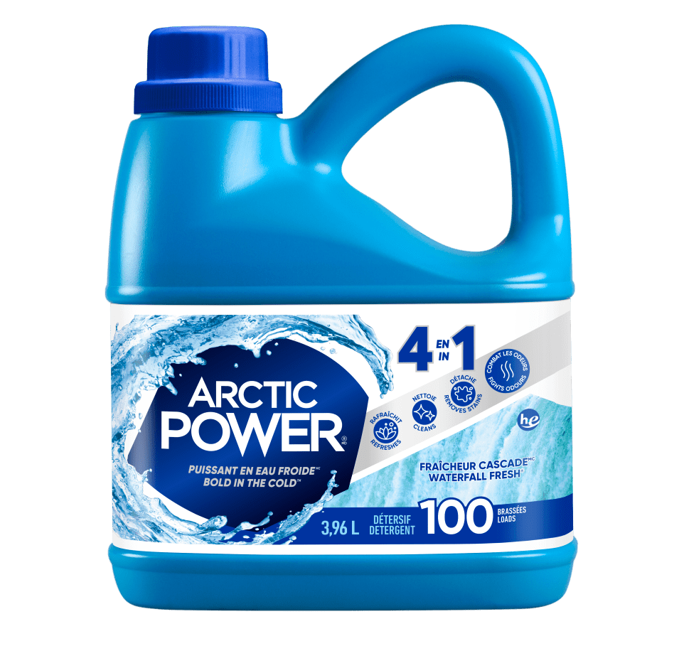 Arctic Power Détergent à Lessive Liquide Fraîcheur Cascade, 3.96 Litres, 100 Brassées