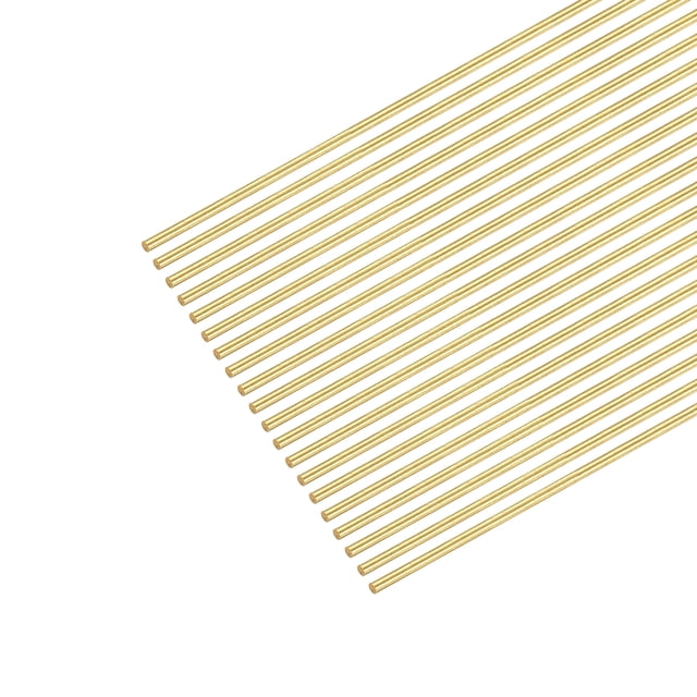 Unique Bargains 0.6mm x 300mm,Brass Round Wire,Assorted Half Hard Wire for Jewelry Making,20Pack