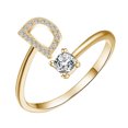thumbnail image 1 of QIPOPIQ Clearance Rings Exquisite Fashion 26 English Alphabet Style Ring Letter Fashion Copper Ring Gifts for Her, 1 of 2