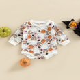 thumbnail image 2 of MesaSe Newborn Baby Halloween Romper  Long Sleeve  Neck Cartoon Print One-Piece Bodysuit, 2 of 7