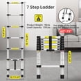 thumbnail image 4 of Aluminum Telescoping Ladder, 6.5 Ft, 330 lbs Capacity, Locking Mechanism, Non-Slip Feet, Portable, Multi-Purpose for RV, Home, Office, 4 of 4