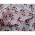 thumbnail image 4 of oneOone Silk Tabby Fabric Leaves & Floral Block Printed Fabric 1 Yard 42 Inch Wide, 4 of 4