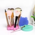 thumbnail image 2 of Boc Brushes Drying Rack Multi-hole Portable Storage Supplies Reusable Makeup Brush Cleaner Mat for Dresser, 2 of 10
